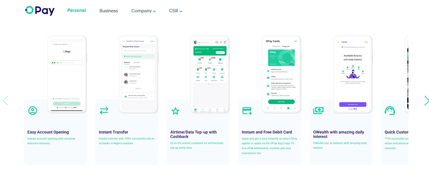 Opay Account Opening Screenshot
